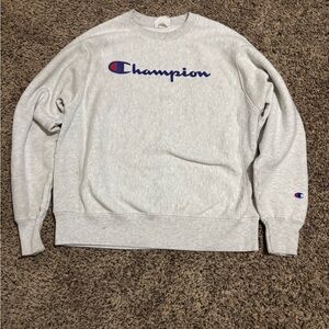 Size medium reverse weaved vintage 90s grey champions crew neck